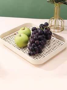 Modern Simplistic Plastic Tea Tray, Small Dry Brewing Tea Serving Tray, Kung Fu Tea Accessory Set With Draining Pan, Home Use - Multicolor - View 11