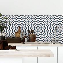 10 piezas/paquete Baldosas de piso autoadhesivas de PVC grueso, impermeables y resistentes a las manchas para cocina, baño, sala de estar, balcón - Multicolor - Ver 8