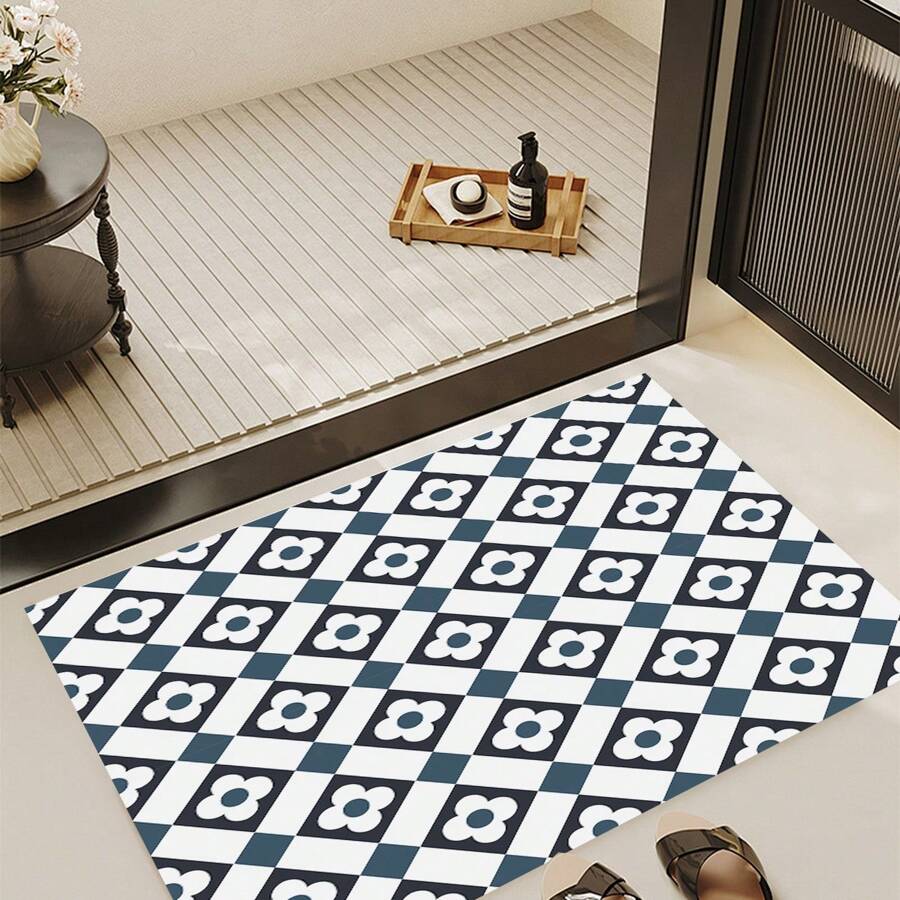 10 piezas/paquete Baldosas de piso autoadhesivas de PVC grueso, impermeables y resistentes a las manchas para cocina, baño, sala de estar, balcón - Multicolor - Ver 1