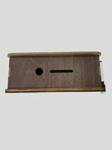 QYeah 1 pezzo Salvadanaio vintage riutilizzabile, cassetta di legno per il deposito delle monete con obiettivo di risparmio, salvadanaio decorativo per casa, soggiorno, ufficio - realizzato in legno grezzo, il miglior regalo - Multicolore - Visualizzare 8