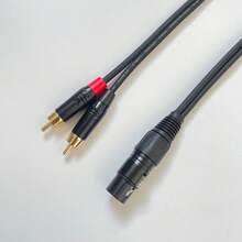 Para Cable De Audio Rca Macho A Hembra Xlr Canon - Negro - Ver 3