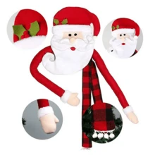 1PC Christmas Tree Toppers Hugger Ornament With Hat Long Scarf Bendable Arm For Home Shopping Mall Party Xmas Decorations,Christmas - Multicolor - View 7