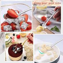 2/4/6/12PCS Shovel Spoons Stainless Steel Spoon, Colorful Ice Cream Scoop, Reusable Spoon, Dessert Scoop, Mini Coffee Spoons, Small Spoons For Dessert,Tea, Appetizer, Home Kitchen Party Restaurant Party Supplies,School Supplies