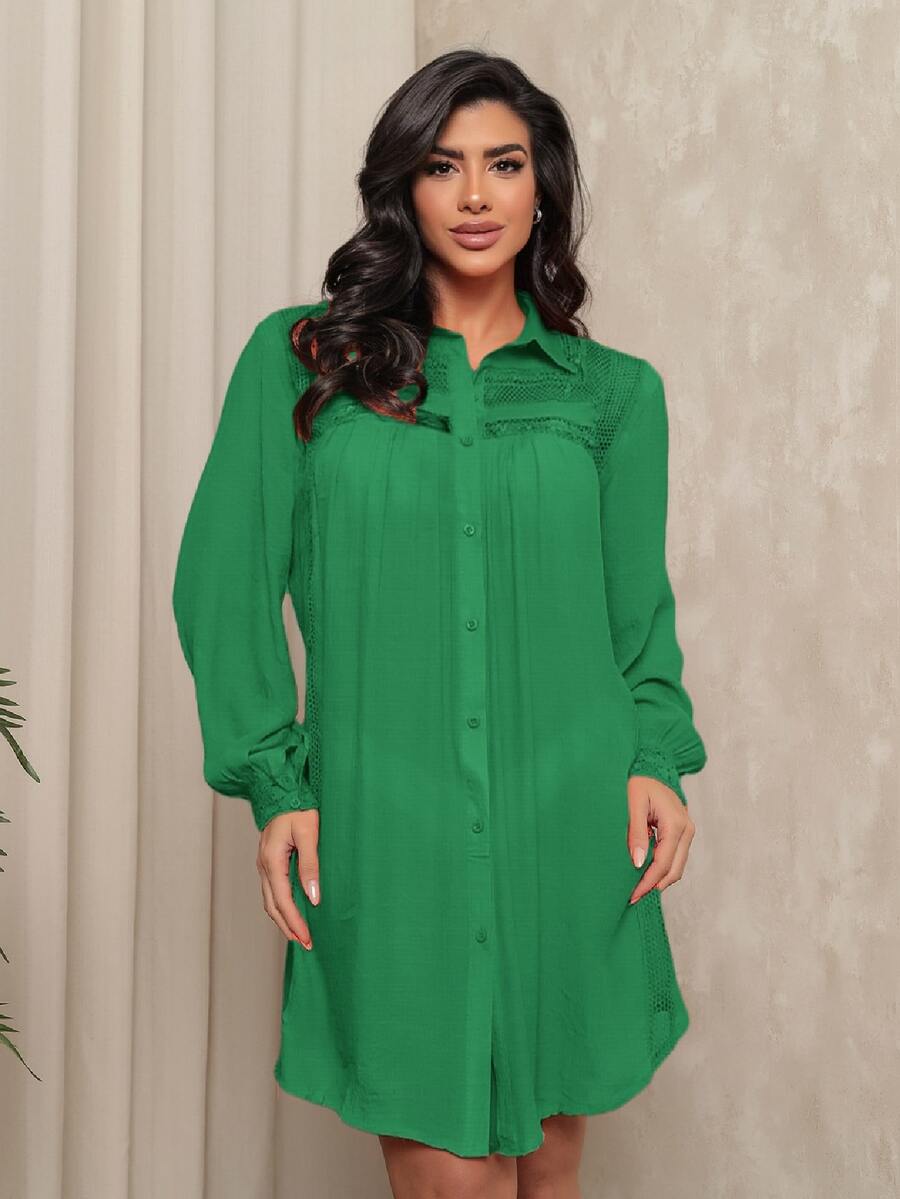 Beach Cover Up Blouse - 綠色 - 查看 1