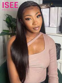 ISEE HAIR Wear Go 6x4 HD 蕾丝无胶直发假发 自然色 180% 18-30 英寸蕾丝闭合假发 预拔和预剪 带有自然发际线 丝滑 适合初学者日常使用