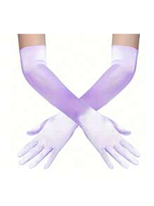 D EXCEED 1 PC / 3 PCS 50s Long Opera Party Gloves For Women 20s Satin Gloves Costumes Elbow Length Bridal Evening Dress Wedding Party, 22 Inches Gifts For Mom And Teachers Halloween - Long Satin Gloves - View 20