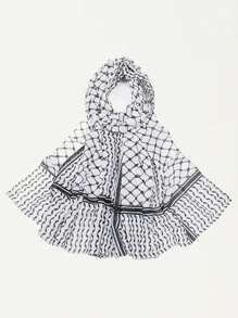 Fashionable Long Stripe Printed Polyester Ladies Scarf, Lightweight Fabric, Head Wrap Style Headband Soft Hijab For Abaya Women Veil - Multicolor - View 16