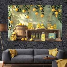 新品柠檬黄拍照背景清凉夏日生日快乐柠檬水店铺聚会摄影背景拍照亭横幅蛋糕粉碎 - 多色 - 查看 5