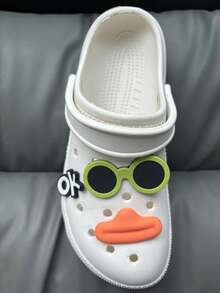 6 件趣味嘴眼配饰，DIY 鞋履配饰，PVC 配饰，男女皆宜，改变你的风格 - 綠色 - 查看 2