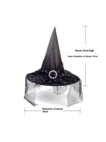 1pc Magic Hat, Halloween Party Costume Accessory - Multicolor - View 10