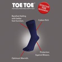 TOETOE 1 Pack Essential Mid-Calf Toe Socks For Men And Women (Fawn) - Fast Shipping And Quick Delivery - Green - View 5