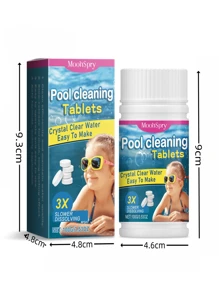 Tabletas efervescentes purificadoras de agua multiusos para piscina, limpian y desodorizan el agua de la piscina - Azul - Ver 2