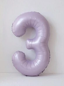 Globo de lámina grande extra de 40 pulgadas con número púrpura de crema de taro para decoración de fiesta de cumpleaños o aniversario