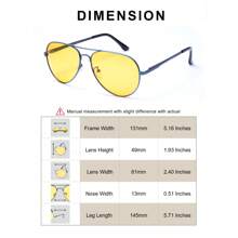 Night Vision Glasses Night Driving Anti Glare Glasses, Yellow Lens For Night Fashion Glasses - Blue * Yellow - View 4