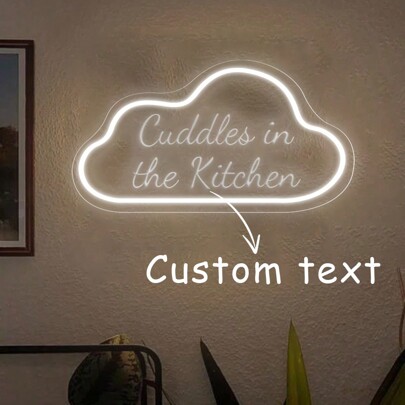 Sinal de néon personalizado, sinal de negócios personalizado, luz de néon led com gravação 3D, sinal de néon para porta de restaurante, arte neon, sinal de parede de bar e cozinha, decoração personalizada