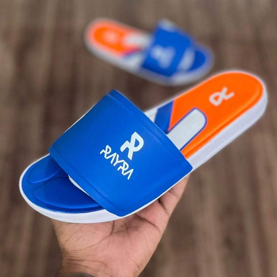 New Rayra Confort Slide Slippers Various Colors 33 To 44 Unisex!! - 藍色/橙色 - 查看 1