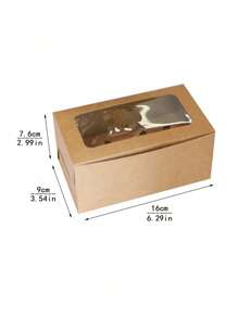 5pcs/10pcs Paperboard Cupcake/Pastry Boxes, Suitable For Baked Goods, Festivals, Parties