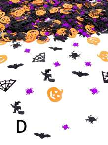 30g/包黑色蝙蝠、蜘蛛、南瓜及异形金属闪光纸五彩纸屑装饰品，适用于万圣节、圣诞节 - 彩色 - 查看 16