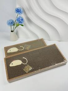 1pc Sisal Scratching Board With Cat & Cardboard Cat Scratch Pad Toy Puppy Keep Puppy Keep Cat Toys Cat Scratching Post