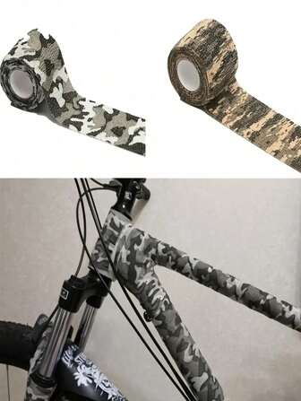 1pc Waterproof Camouflage Sticker - Non-Woven Anti-Scratch Tape To Protect Your Bike Frame And Fork