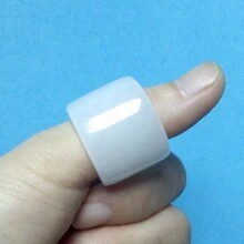 1pc Natural Jade Thumb Ring, Gemstone Finger, A Variety Of Styles And Colors Can Be Selected, Handmade Unique Wide Ring, Universal Ring Diameter, Amulet Ring, Male Ring, Gift For Husband. - A - View 6