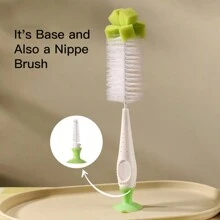 SAIDAH Simple Nylon Sponge Suction Feeding Bottle Nipple Pacifier Brush Set Water Sippy Vacuum Cup Cleaning(3 In 1)