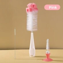 SAIDAH Simple Nylon Sponge Suction Feeding Bottle Nipple Pacifier Brush Set Water Sippy Vacuum Cup Cleaning(3 In 1)