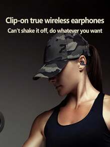 2024 新款真无线夹式运动耳机 - 舒适、高保真杜比低音、立体声，适合高清通话、游戏和商务 - 非常适合 iPhone 和 Android