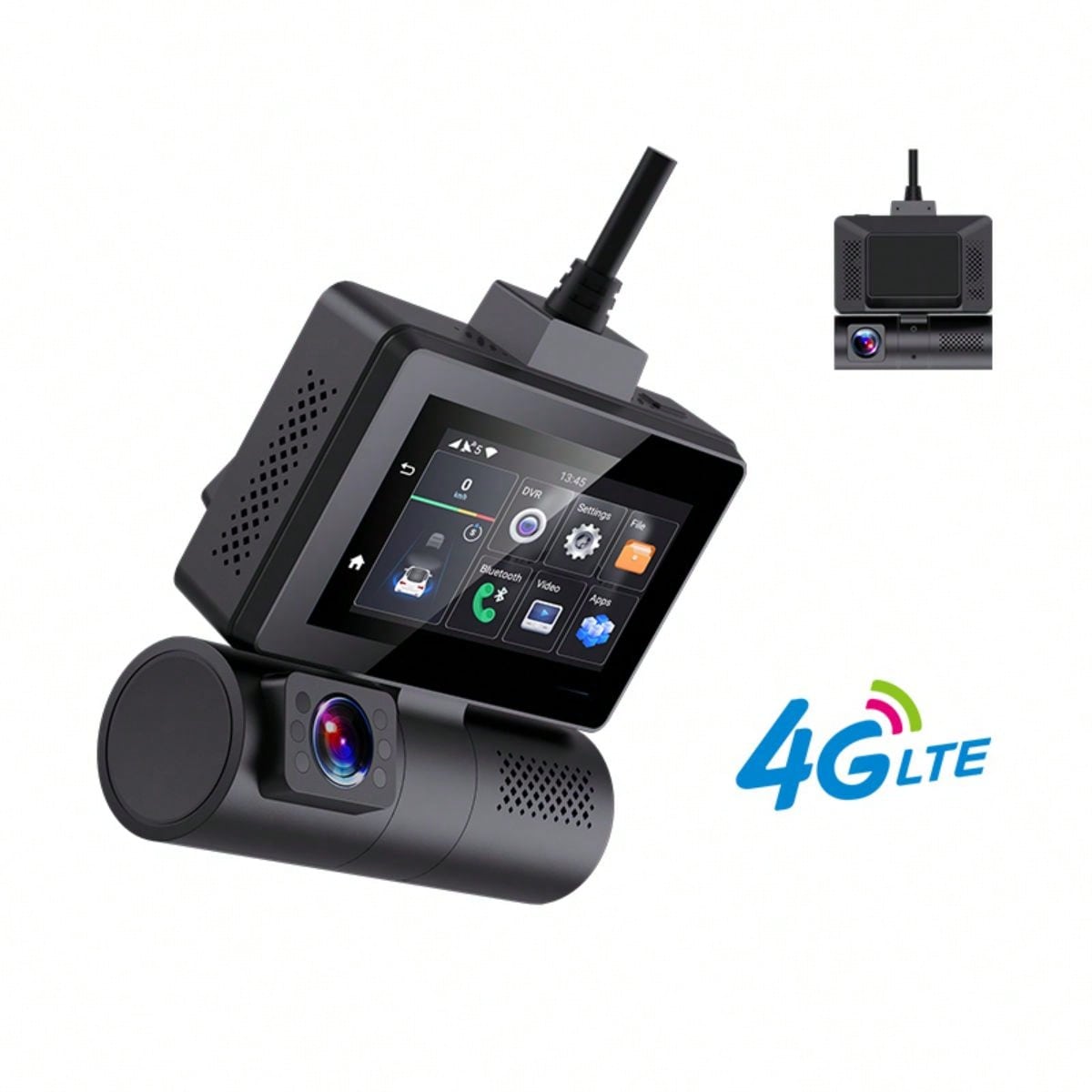 4G WiFi Dash Cam With Touch Screen GPS Front And Interior Recording High Definition Car Driving Video Recorder_voghion.com
