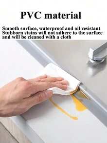 1 rollo de cinta selladora gruesa impermeable y antimanchas, para juntas de azulejos de cocina, baño y piso - Multicolor - Ver 5