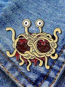 1pc Cyberpunk Gothic Abstract Monster Eye Brooch, Metal Badge For Bag - Multicolor - View 4