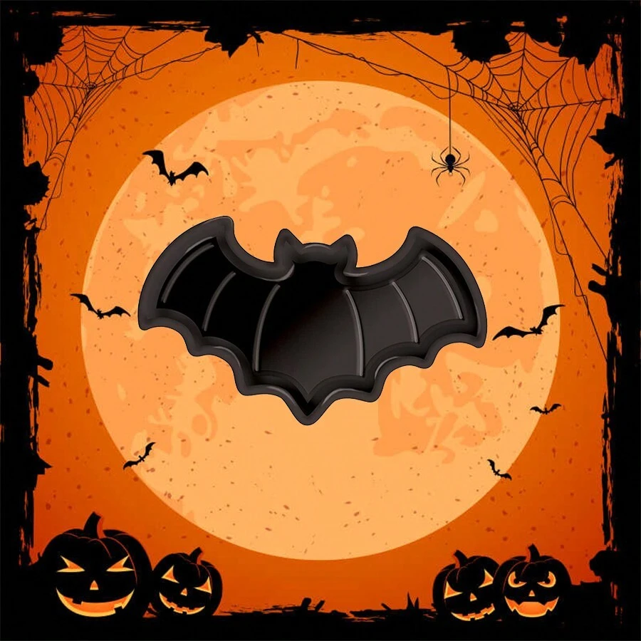 1pc Halloween Ghost Pumpkin Bat Candy Dish Decorative Plastic Serving Tray - Multicolor - View 1