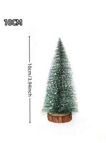 1 件 10 厘米/ 15 厘米/ 20 厘米/ 25 厘米迷你圣诞树，松针植绒圣诞树，触摸白雪松桌面小圣诞树桌面装饰礼物，松针树圣诞装饰品，圣诞节