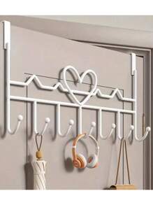 Coat Rack Door Hook Clothes Hanger - White - View 2