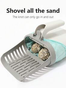 1 件装二合一可拆卸猫砂铲，带大容量便携式垃圾桶，猫清洁用品