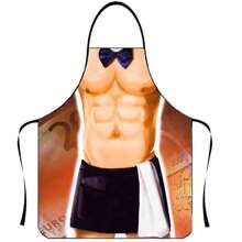 1pc Muscular Man Printed Chef Apron, Sleeveless Waterproof And Stain-Resistant Apron, Creative Funny High-Definition Printing, Suitable For Home Cooking, BBQ, Party