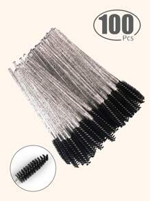 Pincel Descartável Transparente Preto para Alongamento de Cílios, Pincel de Maquiagem para Cílios, Pincel Cosmético para Cílios, 20/50/100/200/300/400/450 peças