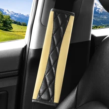 1 Stück Auto Gurtpolster, weiches Leder Gurtschutz für Schulter und Nacken, bequemes Auto Gurt Polsterkissen, universell für SUV, LKW, Wohnmobil