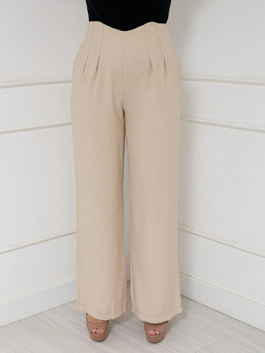 Women's Pants Casual Fashion - 杏色 - 查看 1