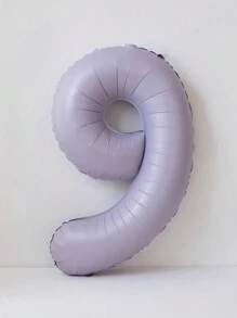 Globo de lámina grande extra de 40 pulgadas con número púrpura de crema de taro para decoración de fiesta de cumpleaños o aniversario