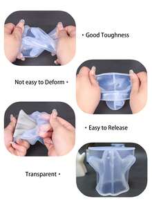 1 Stück Halloween Silikon Form zum Selbermachen von Gips-Schädel, Geist 3D Design Epoxidharz Gießform Für Heim-Dekoration - Halloween - Übersicht 5