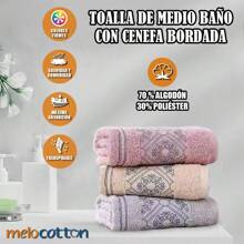 Toalla Medio Baño, colores varios, 140x70cm - 400gr Suave Y Absorbente - Naranja Coral - Ver 4