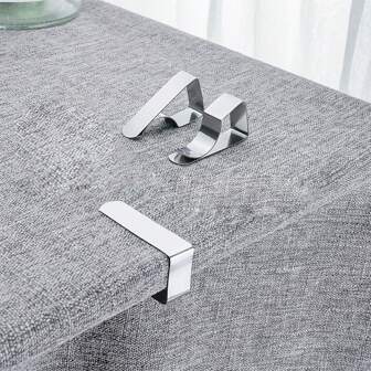 8pcs Stainless Steel Tablecloth Clamps, Non-Slip, Rust-Resistant, And Creative Table Fixing Solution - Elegant Decorative Holders For Weddings & Parties -Perfect For Indoor & Outdoor Home Garden Events