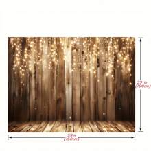 1 pièce, Toile de fond rustique en bois pour photographie, sol en bois nostalgique, accessoire de studio photo, accessoire de photobooth, fournitures de fête, Noël
