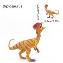 Figuras realistas grandes de dinosaurios jurásicos, colección de juguetes de dinosaurios de goma suave con pintura de colores - Tiranosaurio Rex, Braquiosaurio, Triceratops, Estegosaurio, Pterosaurio, decoración de escritorio en miniatura, regalos de Navidad para niños - Multicolor - Ver 2
