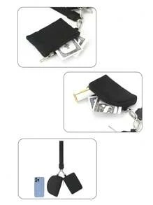 2pcs Multifunctional Fashion Women's Wrist Bag Simple Bank Card Coin Purse Portable Mini Coin Storage Bag Simple Key Card Bag Wristlet Keychain Wristlet Wallet Car Accessories Bag Charm School Letter Cute Goth Y2k Gifts For Mother, Father, Graduation, And Teacher - Multicolor - View 4