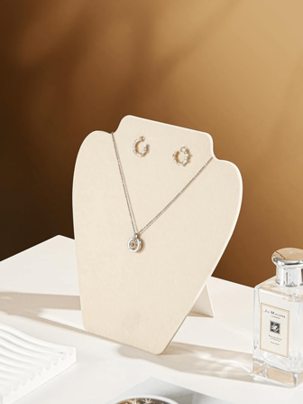 1pc Earring And Necklace Set Display Board - Necklace Jewelry Stand For Studs And Accessories, Elegant Jewelry Set Display - Necklace And Earring Organizer, Stylish 1pc Display Board For Necklace And Earring Sets - Jewelry Display Stand
