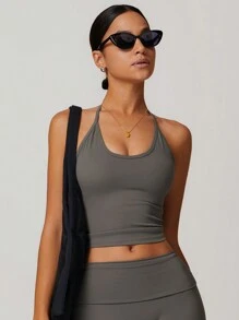 MASKERT Women's Yoga Suit With Cup Cups And Camisole, Sports Vest With High Elasticity, Home Commuting Vest T-Shirt For Comfortable Wearing