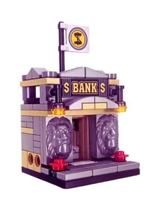 Peiz Building Series Colorful Bank Building Block 105 Pieces For Souvenir Birthday Gift - 灰色 - 查看 5