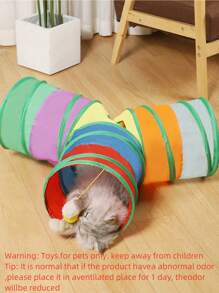 Túnel escondite de juguetes para gatos, centro de actividad de túnel laberinto de autoactivación para gatitos y gatos - Multicolor - Ver 4